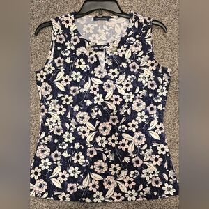 TOMMY HILFIGER Floral Silky Sleeveless Top Sz M